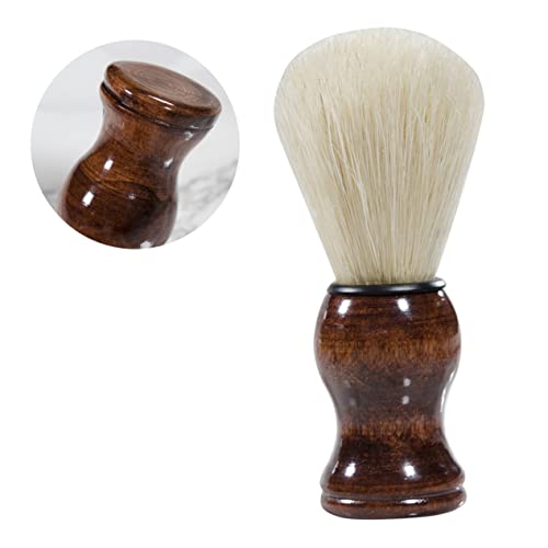 DEARMAMY Portable Men's Beard Brush Gentle Bristle Shaving Brush for Beard Cleaning Styling