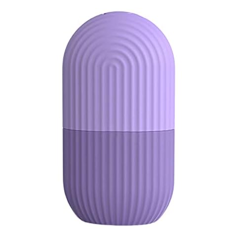 Facial Beauty Massage Silicone Ice Roller for Face, Ice Roller for Face and Eyes, Reusable Beauty Ice Roller for Facial Skin Care Silicone Popsicle Face Ice Mould Icing Tool, Gift for Her Purple Cover