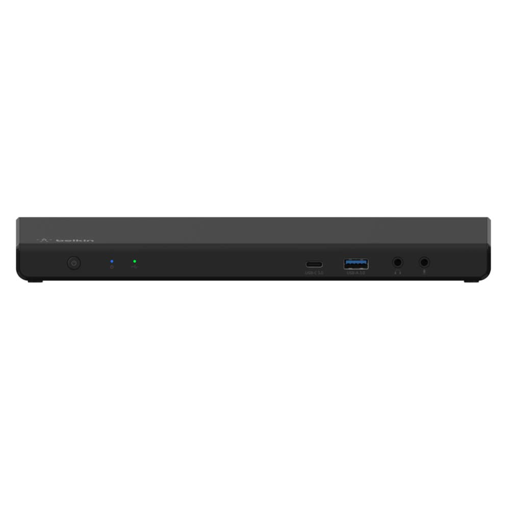 Triple Display DisplayLink Docking Station Hub with 3 HDMI Ports, 2 DisplayPorts, for Triple 4K Display with 85W Power Delivery, Gigabit Ethernet, 3.5mm Mic/Speaker, 1 USB-C and 5 USB-A ports