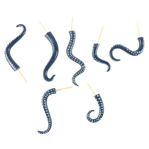 Sarini 7 Marcadores De Plantas Divertidos, Estacas De Jardín Con Forma De Que Brillan De Interior Y Exterior, Color Azul En La Oscuridad, Decoración Para Macetas Tentáculo De Pulpo