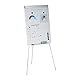 Relaxdays Flipchart Whiteboard, magnetisch, höhenverstellbar, Dreibein, Stifte-Ablage, Alu-Rahmen, HxB: 90 x 60 cm, weiß