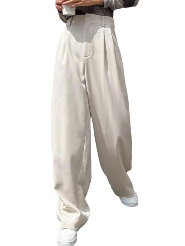 Image of KOTTY Women's High Rise Viscose Rayon Straight Fit Korean Trouser