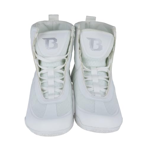 Booster Boxschuhe Rapid Strike Pro Serie 3 | Leicht, Atmungsaktiv, rutschfest, Für Boxen & Kampfsport, Boxstiefel für Damen & Herren - Weiß 45