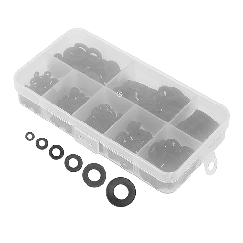 Rondelles plates nylon noires étanches pour moteur et isolation mécanique en kit