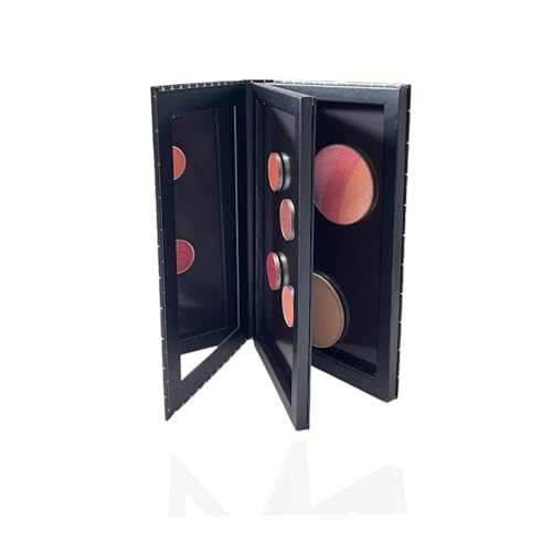 Double Layer Book Shape Empty Magnetic Eyeshadow Makeup Palette with Mirror and 20pcs Adhesive