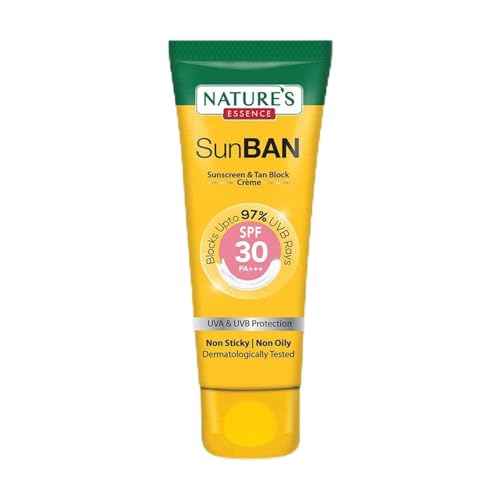 NATURES ESSENCE SunBan SPF 30 PA+++ Sunscreen & Tan Block Crème, 120ml