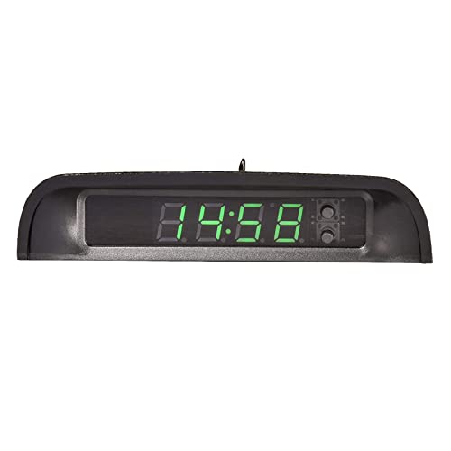2023 - Reloj solar electrónico para decoración de coche, reloj solar de 24 horas, pasta digital, accesorios electrónicos, bolsa enfriadora de coche con almacenamiento, Negro, Talla única