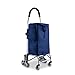 Carrello con ruote Carrello pieghevole Jumbo Carrello portatile for generi alimentari Scala leggera Arrampicata Ruota girevole rotabile Borsa rimovibile Carello x spesa ( Color : 8 wheel B )