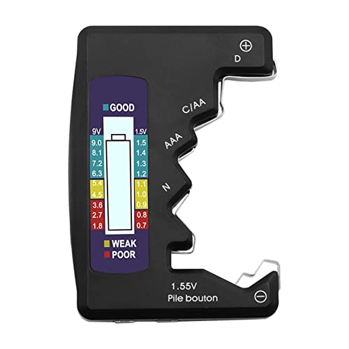 Tester batteria per AAA, AA, C, D, 9 V, display