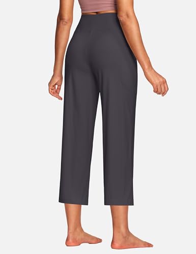Image of ISEEGZ 15 inch / 18 inch / 21 inch / 25 inch Capri Pants for Women High Waist with Pockets Women's Capris Workout Yoga Pants Loose Straight Leg