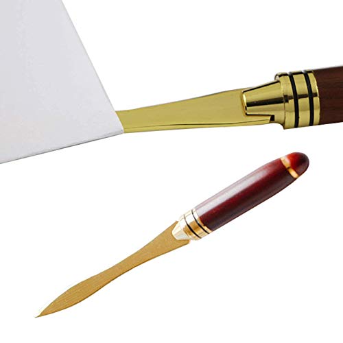 Xrten 2 stuks brievenopeners, omslagopener van metaal met houten handvat, duurzaam mes voor het openen van enveloppen - Afbeelding 3