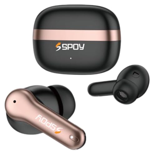 Image of SPOY Prime N100 Wireless Earbuds, Bluetooth 5.4, True Wireless (Charcoal Black)