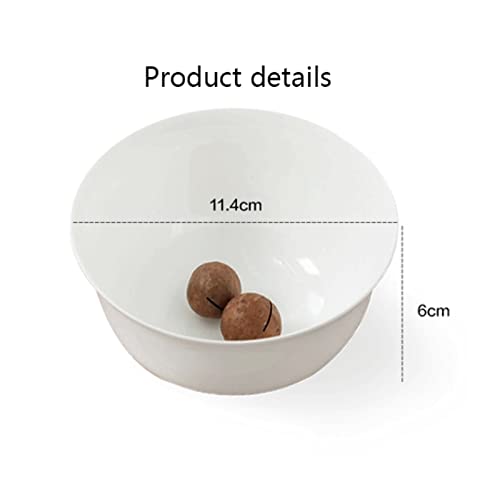 Prachtige kom Puur wit keramisch been China kom tafelgerei 4,5 inch rijst, dessert, noot, saus, ijs kom set van 4 - Afbeelding 7