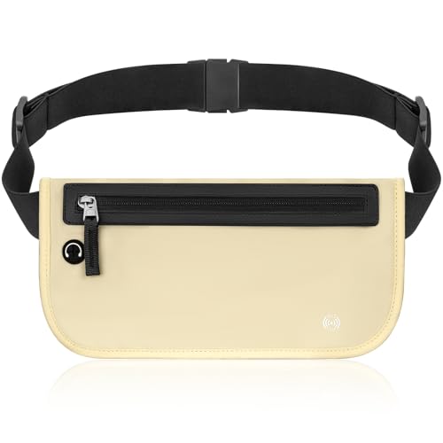 Mellbree セキュリティポーチ スキミング防止 防犯グッズ ウエストポーチ スリ対策 海外旅行用 貴重品ポーチ 薄型軽量 RFIDブロック 多機能収納 メンズ/レディース対応 防水仕様 旅行便利グッズ 防犯バッグ シークレットポーチ 日常/ランニング