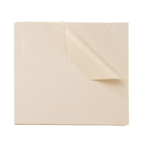 QUARKZMAN 100 Hojas Cuadradas de Papel Encerado 7.09' x 7.09' Papel Absorbente de Aceite para Envolver Alimentos Secos para Sándwiches, Cestas de Picnic, Color Madera