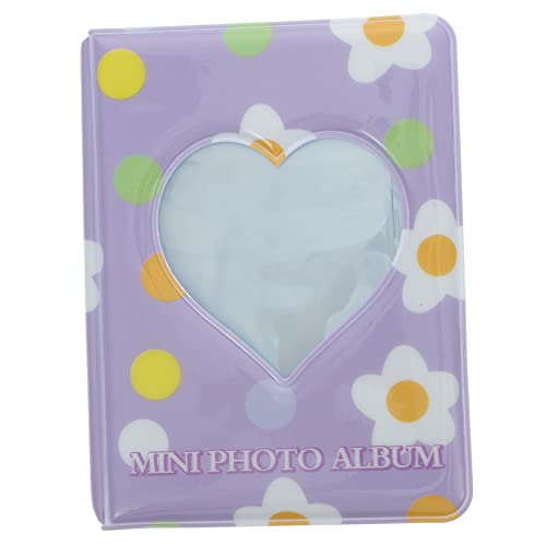 STOBAZA Mini Heart Shaped Photo Album Cute Portable Picture Card Holder for Memories present for Birthdays Anniversaries Valentine Day and More Lightweight Design