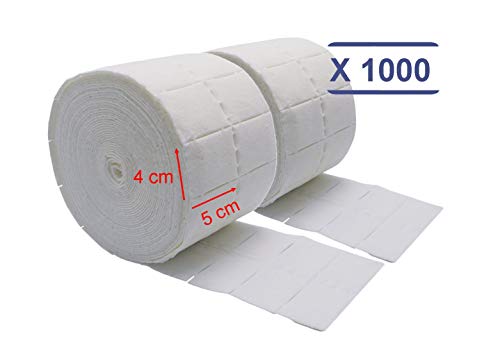 déliktess® - 2 X 500 carrés de ouate de cellulose - Rouleau Coton Manucure Cover