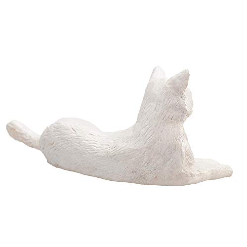 MOJO 387368 Katze liegend weiß 6 cm Bauernhoftiere – Bild 5