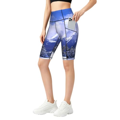 Leggings d'entraînement courts avec poches pour femme active