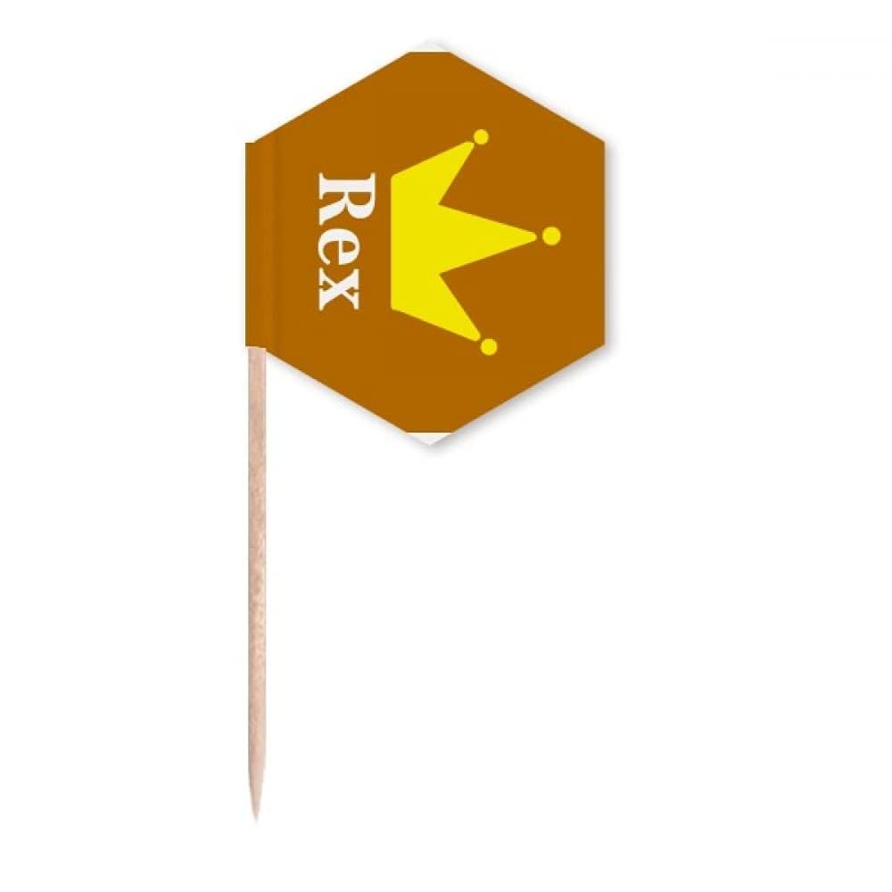 Ubersweet® Rex Authority King Commander Kether Toothpick Flags Cupcake Picks Party Celebration