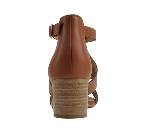 Soda “Norway” ~ Women Open Toe Closed Back Counter Cutout Upper Low Block Heel Sandal with Adjustable Ankle Strap2