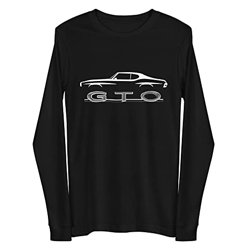 GTO Silhouette American Muscle Car Collector Classic Cars Owner Long Sleeve Tee Black