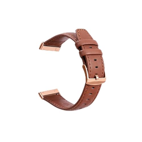 Correas compatibles con Fitbit Versa 3/Versa 4/Sense 2 y Sense Smartwatch, correa de piel auténtica de grano superior suave con cierre de metal, accesorio de correa de repuesto para mujeres y hombres