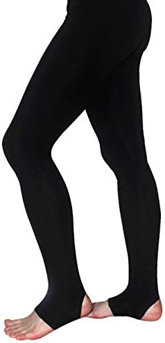 AceAcr Ballet Tights for Mens Knitted Soft Dance Pants Ballerina Latin Dancer Wear Gymnastic Leggings for Boys Black