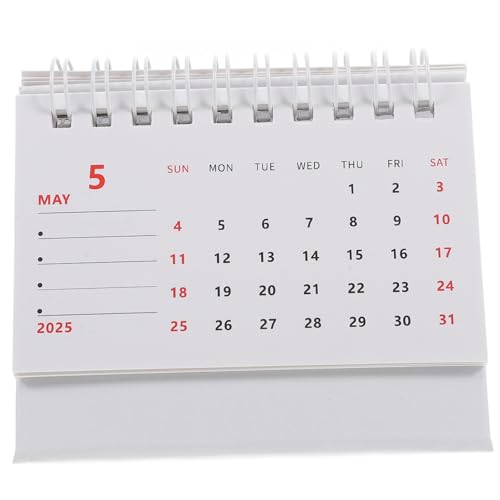 FONDOTIN 年卓上カレンダー 小型スタンディングデスクカレンダー 月間スケ