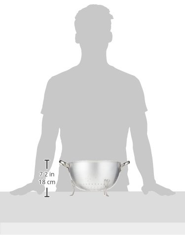 Colapasta Agnelli In Alluminio 20cm - 3 Piedi, Maniglie Acciaio, Made In Italy - Foto 4