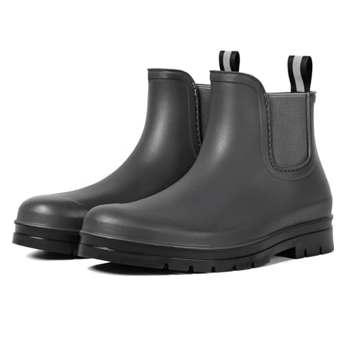 Image of Furuian Women's Ankle Rain Boots Waterproof Chelsea Rain Boots Rubber Boots Women Short Garden Boots Anti Slip Outdoor Lightweight Work Booties