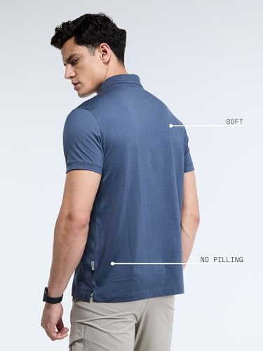 Image of CAVA Supima Polo T-Shirt for Men | Regular Fit, Ultra-Soft Supima Cotton, Lightweight, Polo Neck, Versatile Style | Casual to Formal Wear