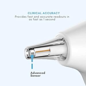 Instant Fast Ear Thermometer for Adults, Kids, Toddlers, and Babies with 25 Probe Covers, Stand, and Cover for Clinic or Home