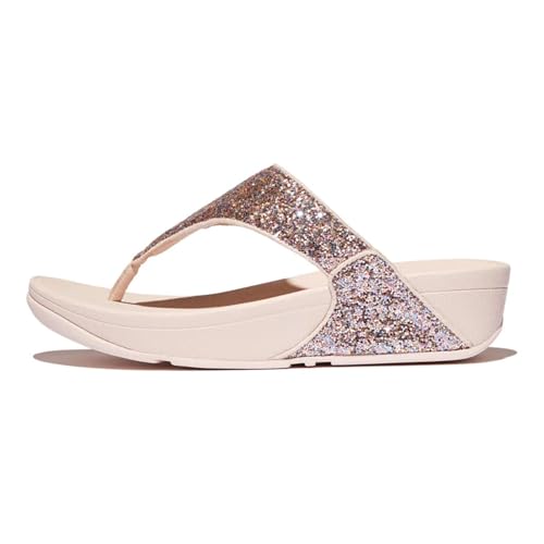 FitFlop Women's Lulu Multi-Tonal Glitter Toe-Post Sandals Wedge