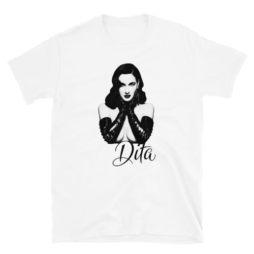 Photo de SHOUZUREN Dita Von Teese American Vedette Burlesque Dancer Printed T-Shirt White XXL