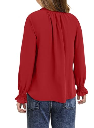 Image of DOKOTOO KIDS Girls Dress Shirt Long Sleeve Blouse Fall Tops Size 7-15 Years
