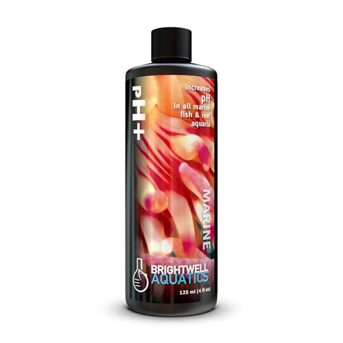 Brightwell Aquatics pH+ Alkalinity and pH Booster for Marine & Reef Aquariums Increases pH and KH Stability for Coral Growth and Enhances Carbonate Levels, 125 ml