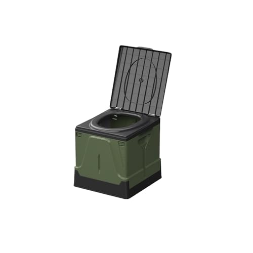 tangcheng 簡易トイレ 大サイズ 災害用 仮設 ポータブル 非常用 大型 防災グッズ 携帯 車中泊 キャンプや渋滞時にも使える 折畳み式 洗えるポリプロピレン製 断水 停電 介護用 釣りなど用 地震対策 耐荷重 長距離運転に適用 (グリーン,ミディ