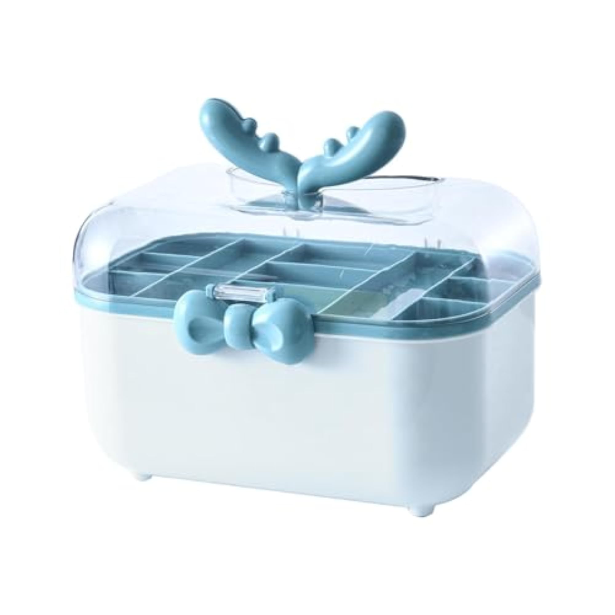 Hair Accessories Storage Box for Headbands & Clips, Blue