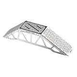 Luwecf RCカー障害物ランプブリッジ、プロフェッショナルポータブルヘビーデューティーステンレススチールアクセサリー、TRX4M SCX24 1/18 1/24 1/12用, 銀