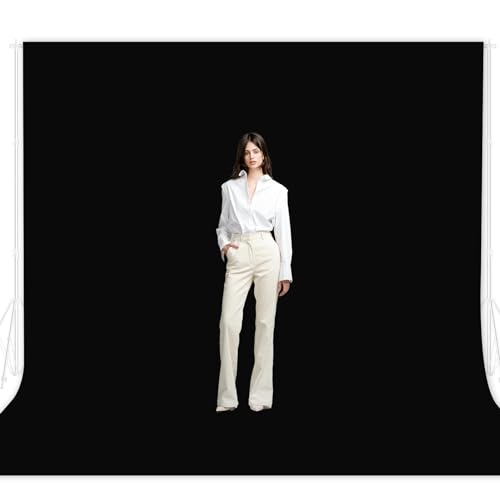 EMART 10x10ft Black Photo Backdrop for Photography, Large Plain Black Drapes Party Background Curtain | Polyester Fabric | Black Screen Sheet Video Studio Portrait Photoshoot Parties