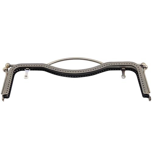 LXHZSY Boquillas De Bolsos Monedero con asa y Forma de Labios, Cierre de Beso Grande, Moneda en Relieve, Bolso Hecho a Mano for acolchar DIY(Brown)