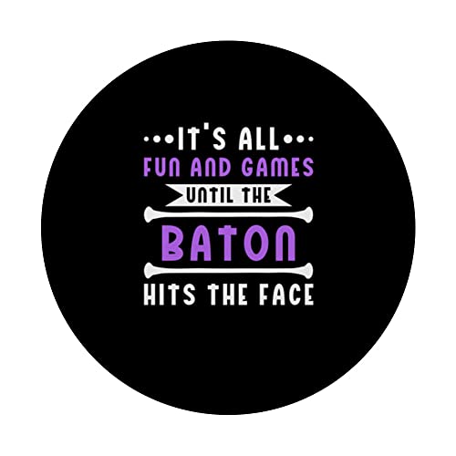 Majorette Twirler Baton Twirling PopSockets Swappable PopGrip, Black - Image 3