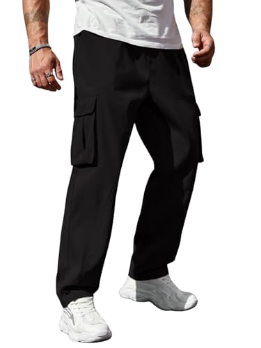 Image of Leriya Fashion Men's Cargo Pants | 4 Pocket Cotton Cargo Joggers for Men | Loose Fit Stylish Pant with Pockets | Casual Baggy Trousers & Streetwear Lower