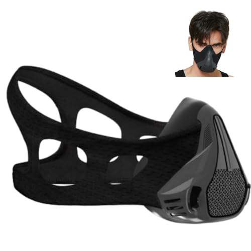 Sportmasken für Fitness, Lauftraining, Gesichtsmaske für große Höhen zur Verbesserung von Widerstand, Cardio und Ausdauerlaufmaske.Phantom trainingsmask (Schwarz, L) Sportmasken für Fitness, Lauftraining, Gesichtsmaske für große Höhen zur Verbesserung von Widerstand, Cardio und Ausdauerlaufmaske.Phantom trainingsmask (Schwarz, L)
