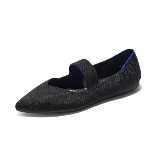 Rothy's The Point Mary Jane Women's Slip-On Shoes, Pointed-Toe Flats, Made from Recycled Plastic Bottles & Machine Washable