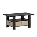 Furinno Coffee Table with Bins, Espresso/Brown