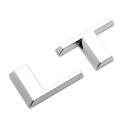 Image of Replacement for 2019-2023 Silverado 1500 Rear Tailgate LT LTZ Letter Logo 3D Emblem Badge Sticker Z71 (Chrome, LT)
