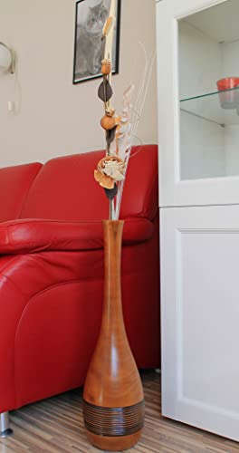 Vase à fleurs en bois de manguier Rotfuchs 61 cm, l'âme de la nature