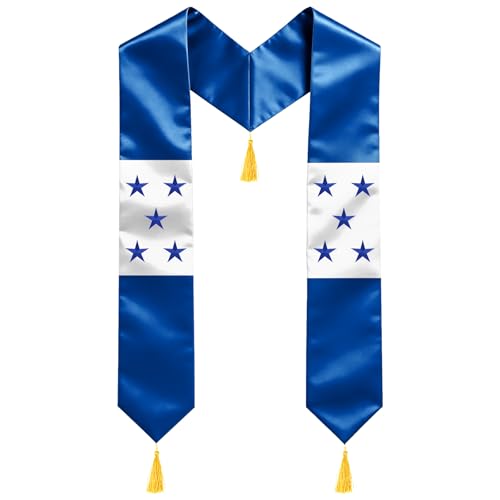DASAOFA Honduras Graduation Stole 75 Embroidered Honduras Flag Graduation Sash for High School & College Students